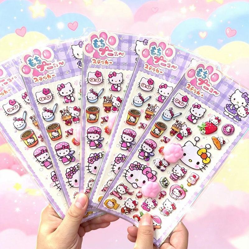 Adesivos em Relevo 3D da Hello Kitty