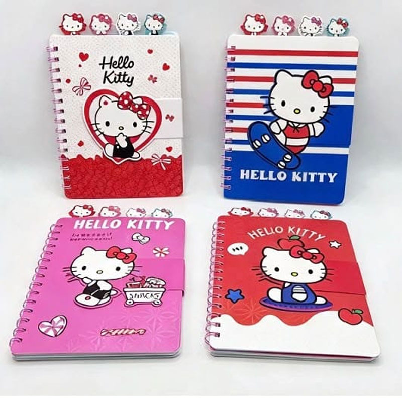 Caderno Decorado com Divisórias Hello Kitty