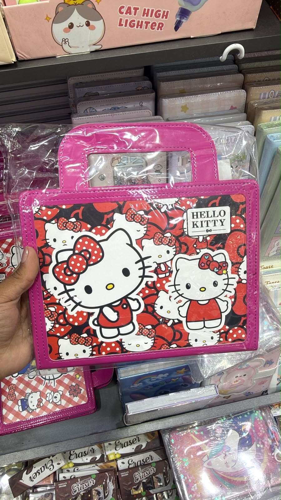 Caderno Bolsa Decorado Hello Kitty