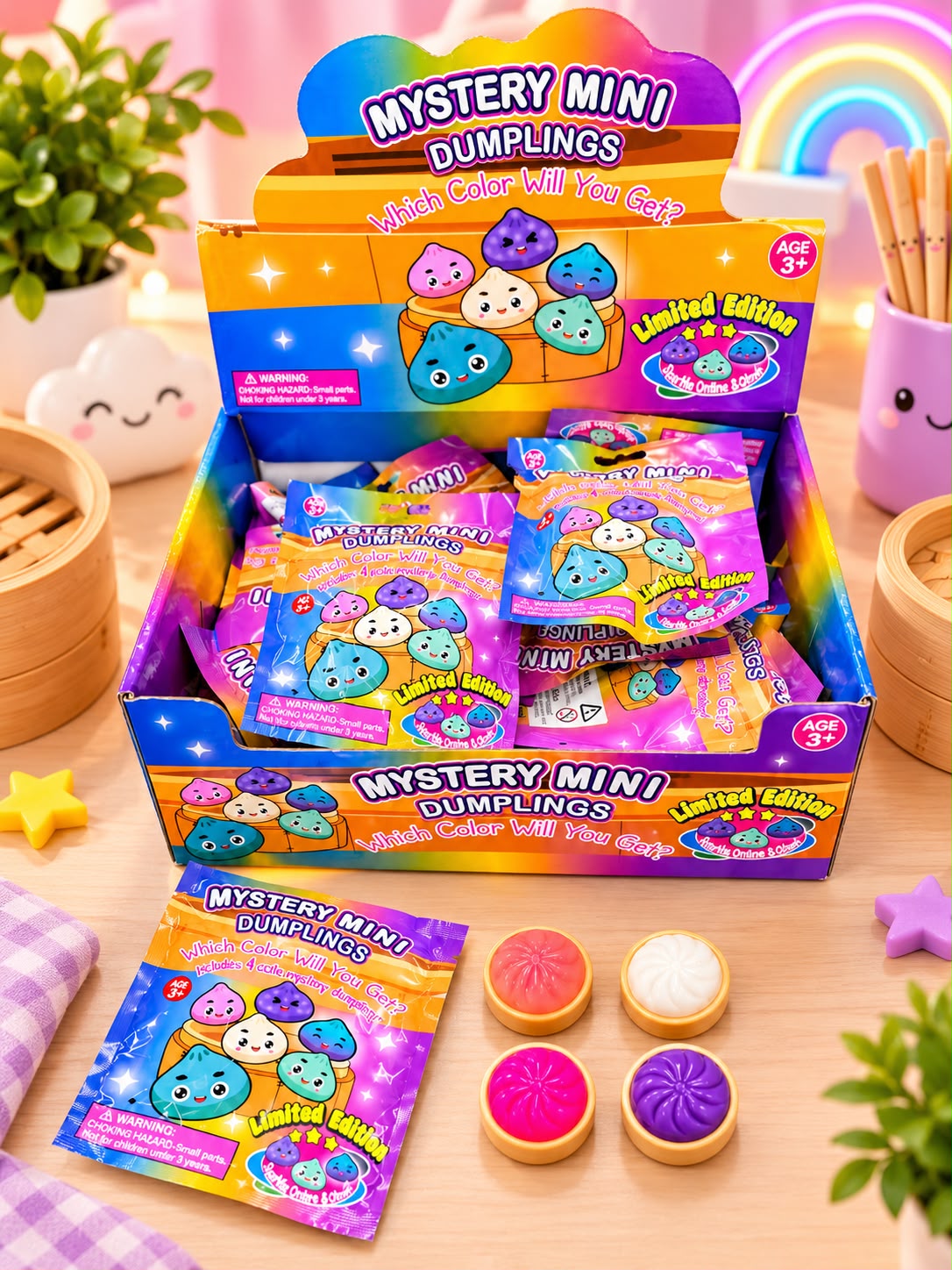 Mini Squishy Dumpling (4 unidades no pacote)