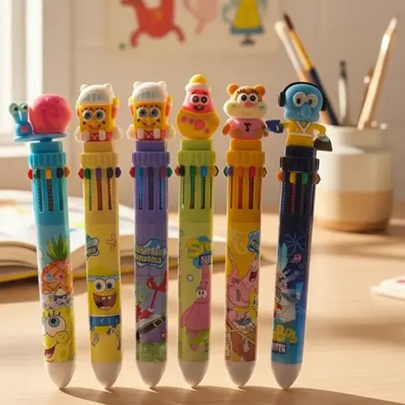 Caneta 10 Cores Bob Esponja