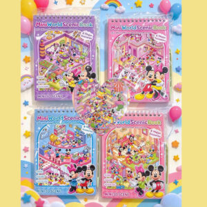 Livro de Cenários 3D com Adesivos Mickey e Minnie