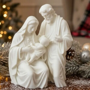 Estatueta Detalhada de Maria, José e Jesus